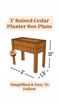 3' x 1.5' Raised Cedar Planter Plans (PDF)