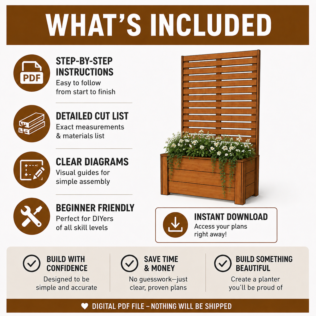 3' x 6' Privacy Screen Planter Plans (PDF)