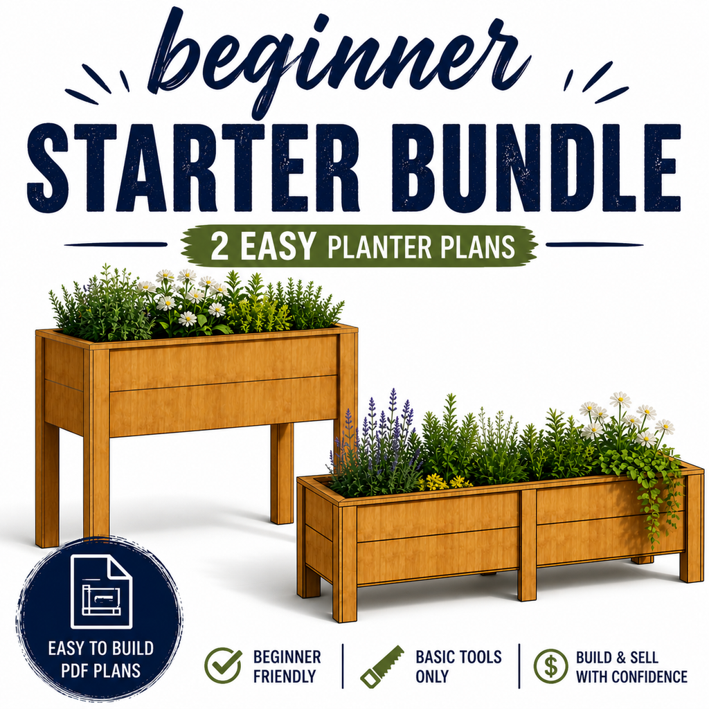 Beginner Starter Planter Plans Bundle PDF (2 Pack)