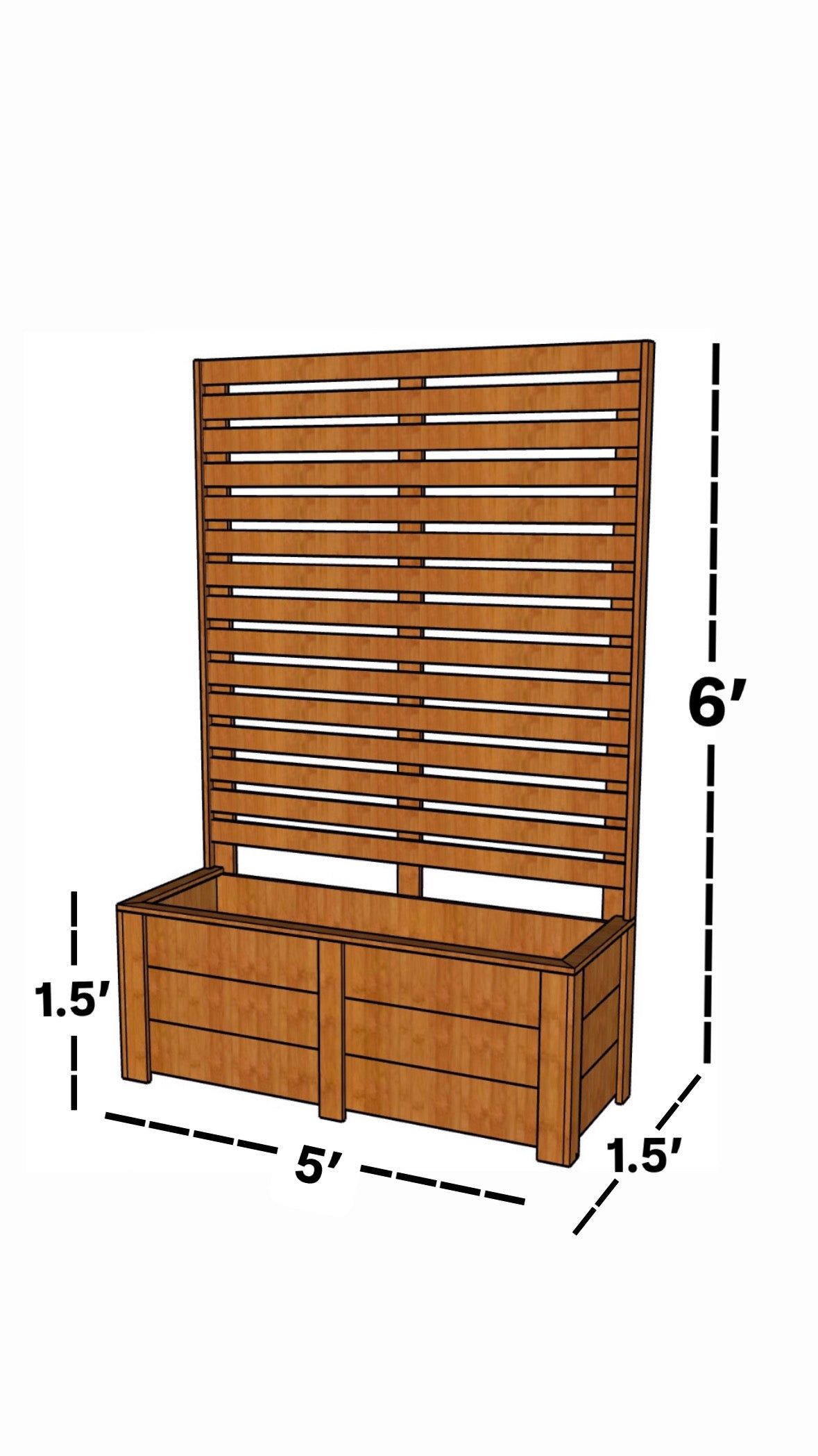 Privacy Screen Planter Plans Bundle PDF (2 Pack)