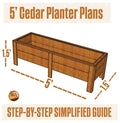 5' x 1.5' Raised Cedar Planter Box Plans (PDF)