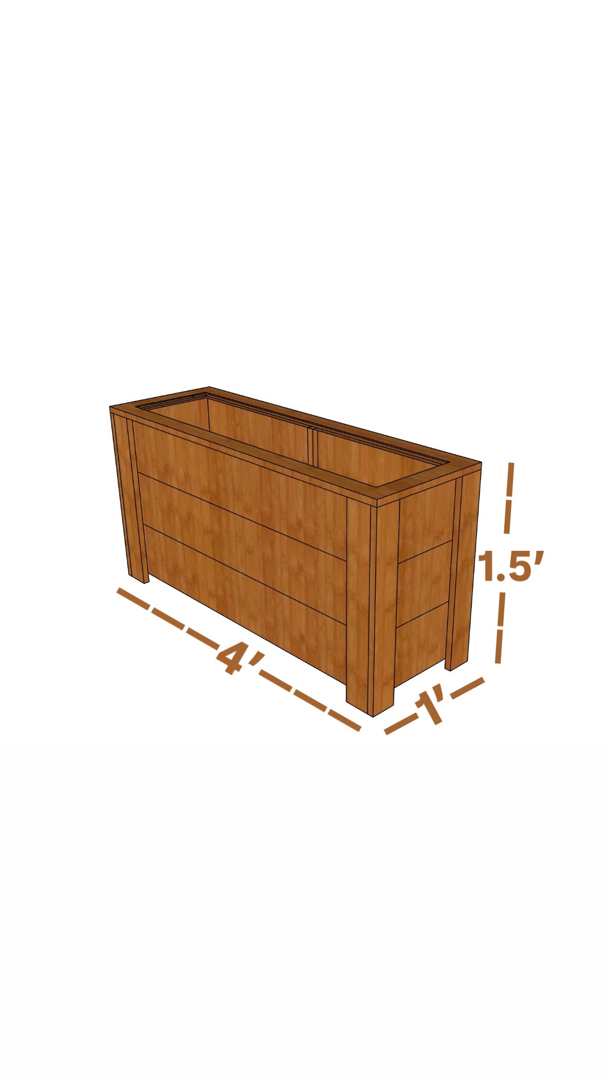 Modern Cedar Planter Box PDF Plans (4 Pack Bundle)