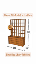 4' x 6' Cedar Lattice/Trellis Planter Box Plans (PDF)