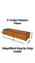 5' x 1.5' Cedar Planter Box Plans (PDF)