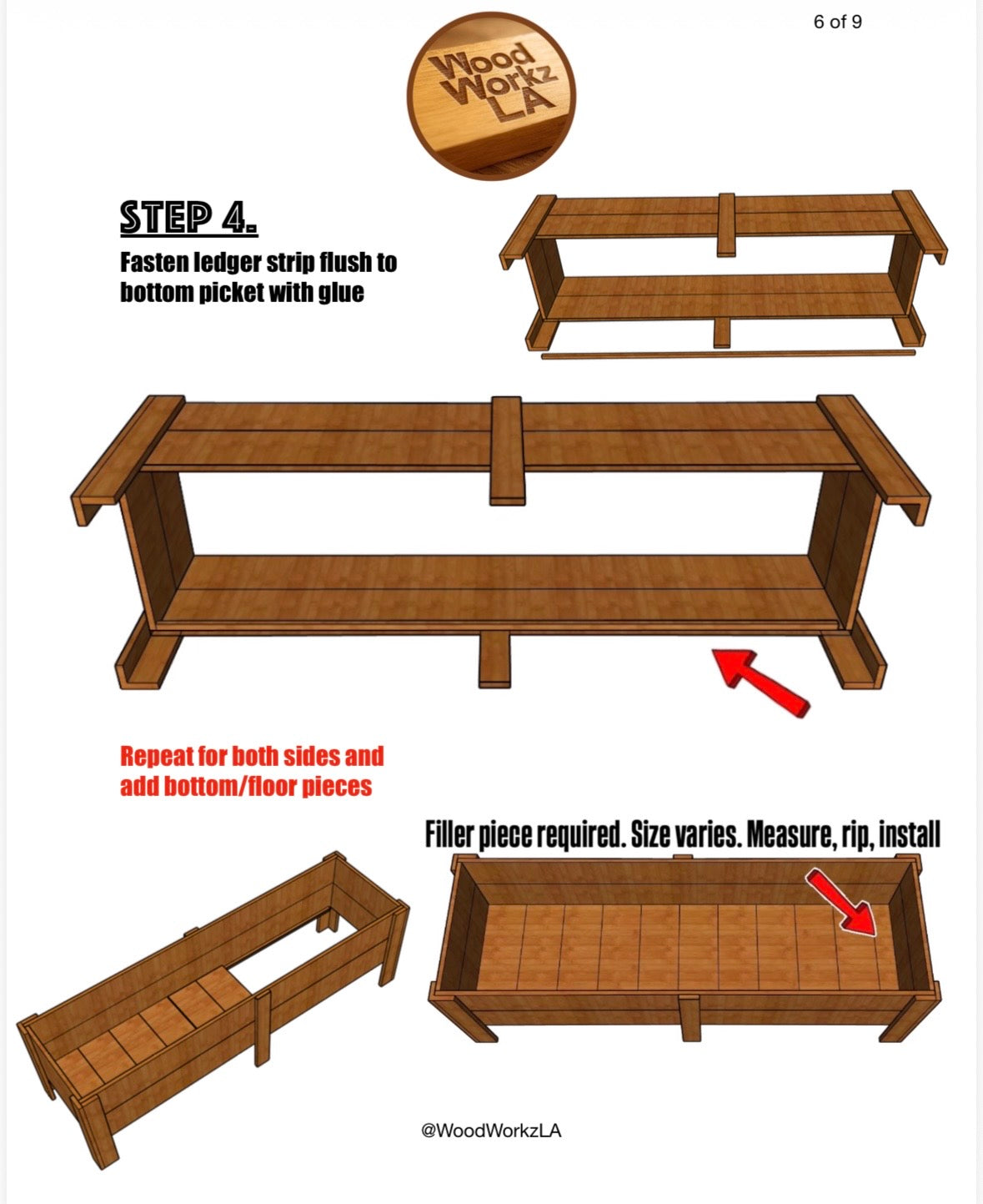 5' x 1.5' Raised Cedar Planter Box Plans (PDF)