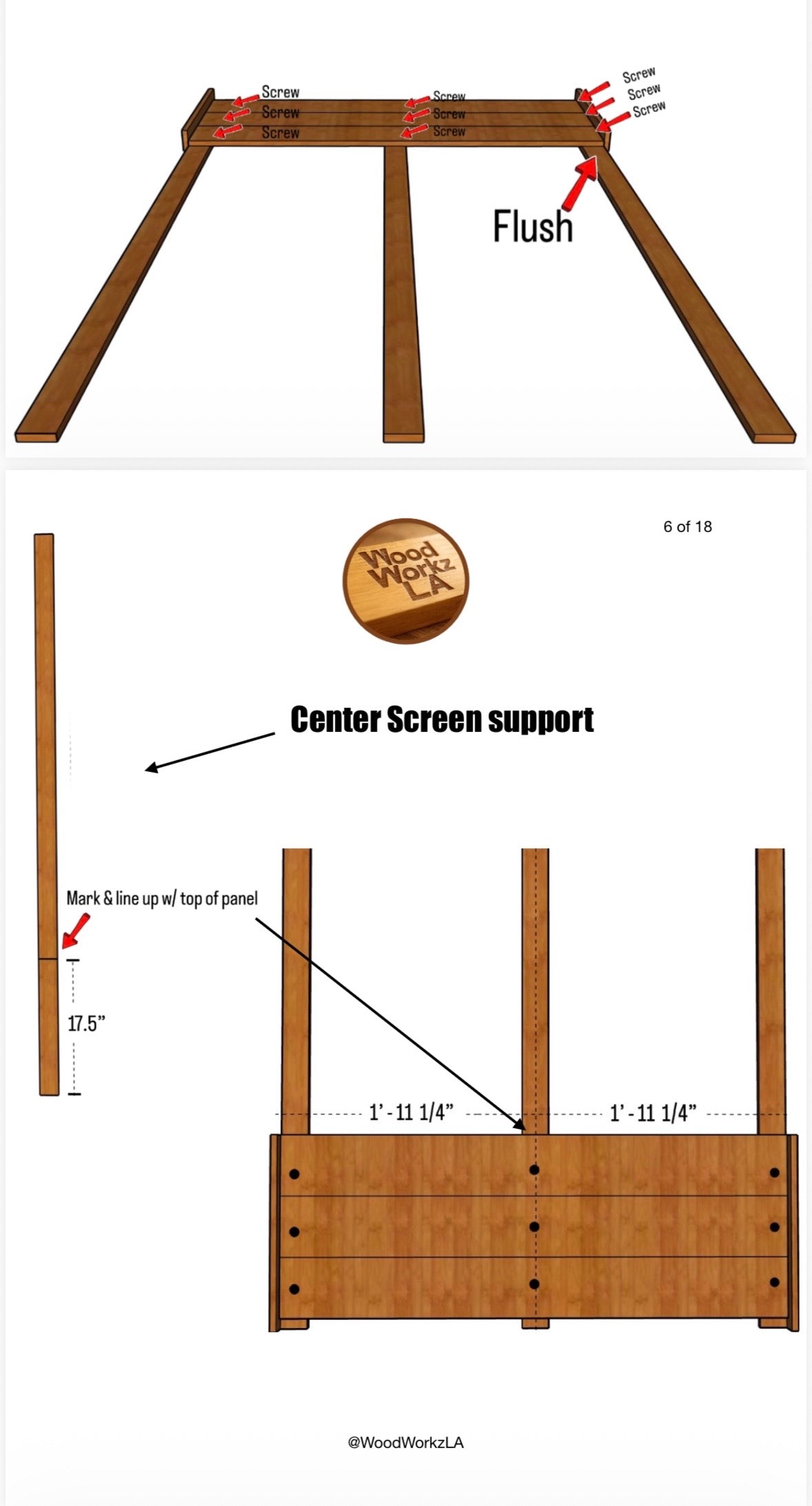 4' x 6' Privacy Screen Planter Box Plans (PDF)