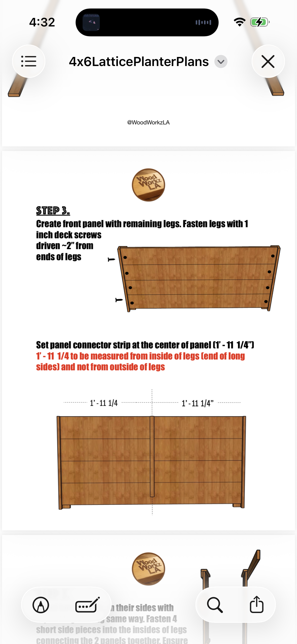 4' x 6' Cedar Lattice/Trellis Planter Box Plans (PDF)